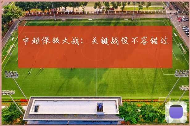 中超保级大战:关键战役不容错过